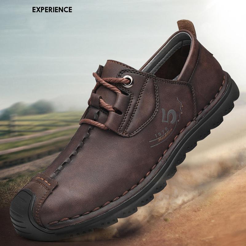 38-48 Large Size Leather Shoes Men's Microfiber Leather Soft Bottom Winter Men's Shoes Business Casual Leather Shoes