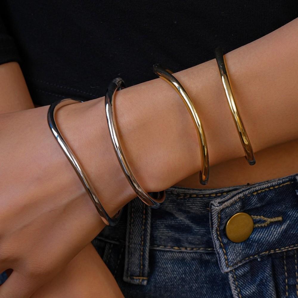 Europe American Style Metal Cuff Bangles Zinc Zinc Alloy Exaggerated Bracelet  Decoration