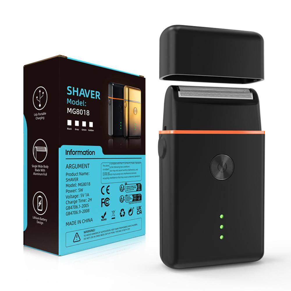 Electric Portable Waterproof Shaver USB Rechargeable Electric Beard Shavers for Men Detachable Blade for Washing with Water