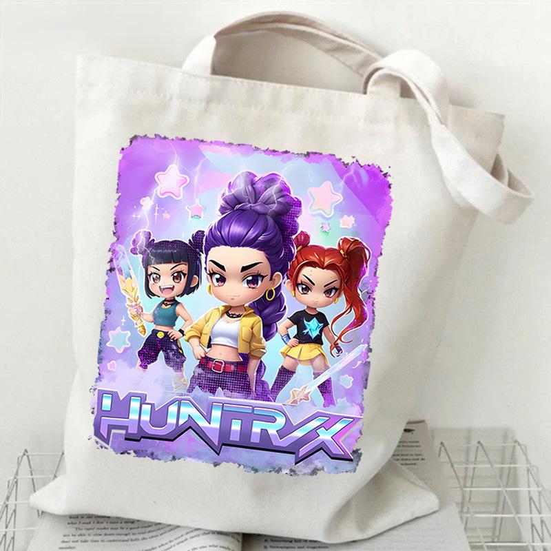 KPop Demon Hunters Student Everyday Versatile Shoulder Bag Fashion Demon Hunters Canvas Bag