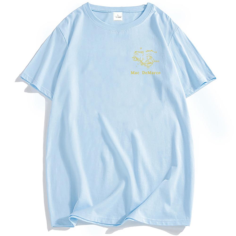 One Wayne G T-Shirt Mac DeMarco Gitarre Album Grafik T-Shirts Kurzarm Rundhals Herren T-Shirt Streetwear Unisex Baumwolle Weiche T-Shirts