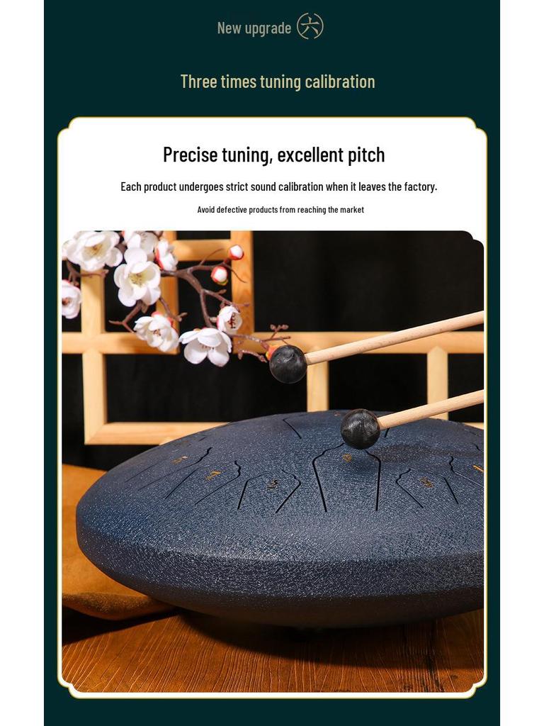 Ätherische Stahltongtrommel: 6-14 Zoll Sanskrit Handpan für Erwachsene & Anfänger