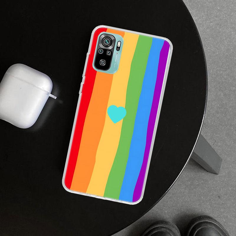 Rainbow Gradient Love Phone Case Cover for Xiaomi Redmi Note 15 14 13 12 11 Pro Plus 14S 12S 11S 11T 11E 10S 10 Customized Funda