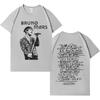 Rapper Bruno Mars Trendy Double Sided Graphics Tshirts Mens Womens Casual Short Sleeve Tshirt Popular Crewneck Street Clothing