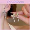 Copper Zircon Fish Tail Water Drop Earrings For Women Elegant Fashion Jewelry