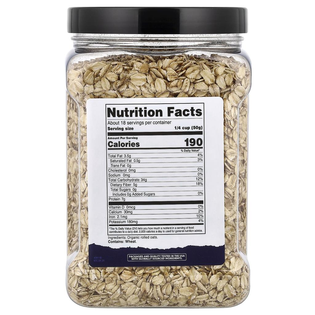 Nutricost, Pantry, Organic Rolled Oats, 32.4 oz (907 g)