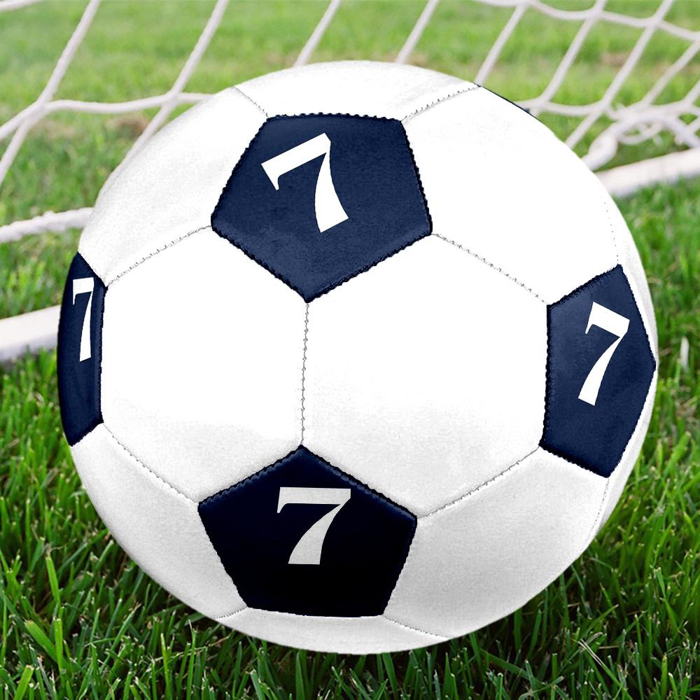 1pc Seven Dark Blue Soccer Ball Size 5 Football Machine Sewn Indoor/Outdoor Universal Football Q70 Size 5