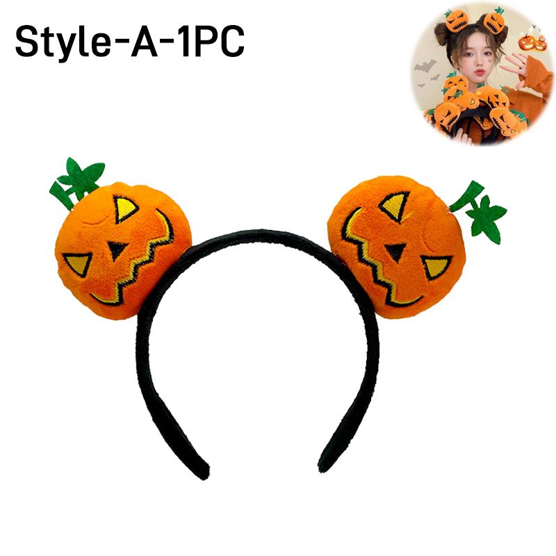 16PCS Halloween Spooky Pumpkin Hair Bands Quirky Cute Wash Face Headband Women 2025 Halloween Party Hairpin Decoration Headpiece