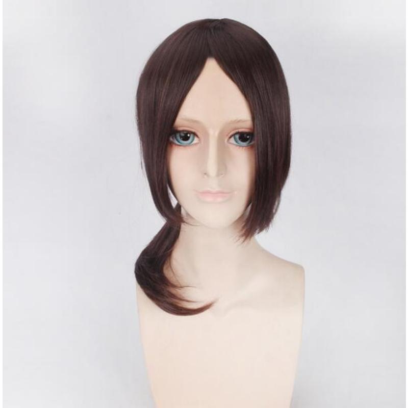 50 см Аниме Атака Титанов Имир Коричневый парик Косплей Костюм Термостойкие синтетические — фото 3