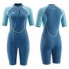 Damen 2mm Shorty Neoprenanzug mit seitlichem Reißverschluss Doppellagig Schnorcheln Tauchen Schwimmen