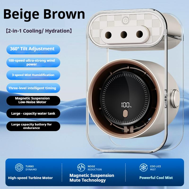 Portable Ice Semiconductor Cooling Mist Desktop Fan | 2-in-1 Cooling & Humidifying Mini Air Cooler