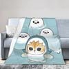 Mofusand Flannel Blanket Autumn  Super Warm Throw Blanket for Kids Adult Home Decor Funny Bedspread Sofa Bed Cover