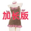 Fun Plush Backless Maid Bear Nightdress, Sexy Lace Bow Pajamas Hip Skirt Wholesale F570