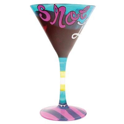 Coyote Shoe La La Hand-Painted Martini Glass