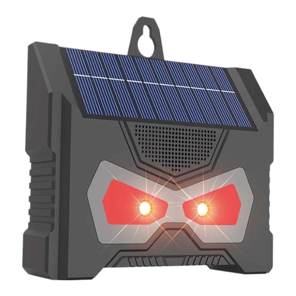 Solcellsdriven Ultraljudsdjursskrämmare Hjortavskräckare med LED-blinkande Ljus Hjort Hund Ekorre Skunk Katt Avskräckare