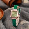 Casual Retro Roman Dial Quartz Watches Ladies Rectangle Leather Strap Wristwatch Clock Fashionable for Women Reloj De Mujer