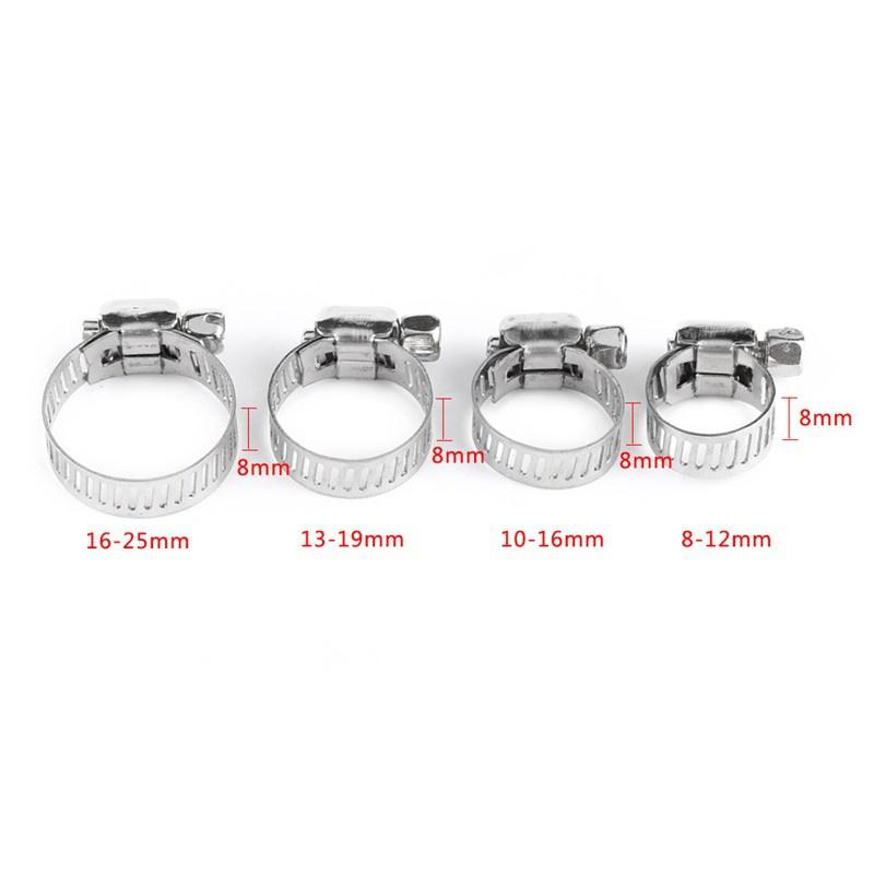 8-12 Hose Clamp,10pcs Adjustable Stainless Steel Screw Band Hose Clamps Fuel Pipe Worm Gear Clip 8-12 Hose Clamp,10pcs Adjustable Stainless Steel Screw Band Hose Clamps Fuel Pipe Worm Gear Clip