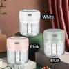 250mL Electric Food Chopper USB Rechargeable Mini Ginger Crusher Multi-Function Smart Garlic Masher Machine For Kitchen Use