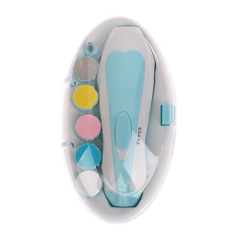 

Baby Nail Grinder Electric Six-In-One Multi-Head Anti-Scratch Nail Scissors Manicure Set Portable светло-синий