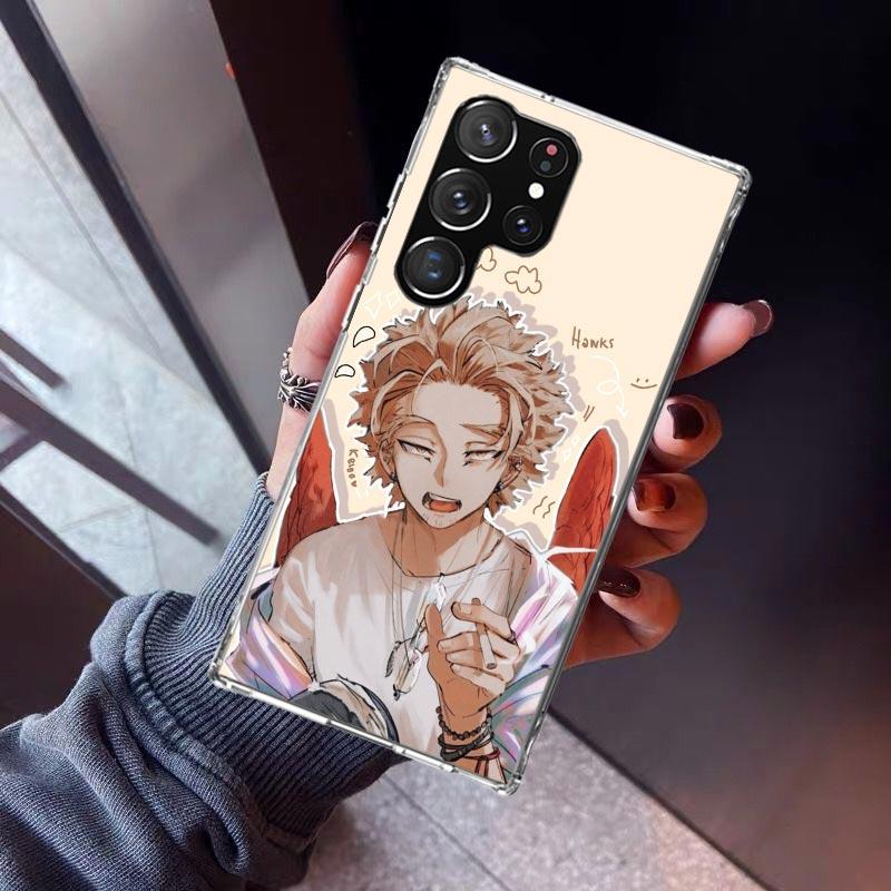 Hawks MHA My Hero A-Academy Phone Case For Samsung Galaxy S26 S25 Edge S24 S23 Ultra S22 Plus S21 S20 FE Soft TPU Back Cover Fun