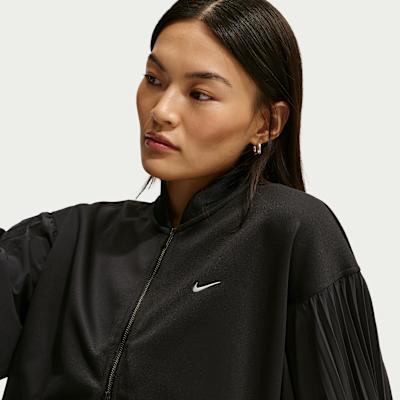 Nike Sportswear Jackets Women's Black/Sail White Baseball Collar Moder
