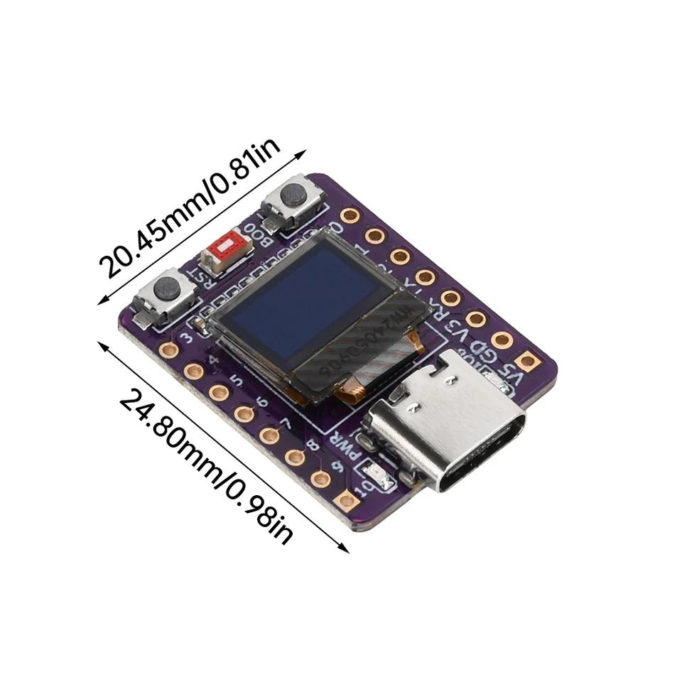 

ESP32-C3 0.42-Inch OLED White Light Display Development Board WiFi Bluetooth-compatible Ceramic Antenna Type-C ESP32 For Arduino чорний