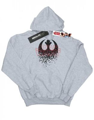 Moletom com capuz com emblema quebrado do último Jedi para meninos