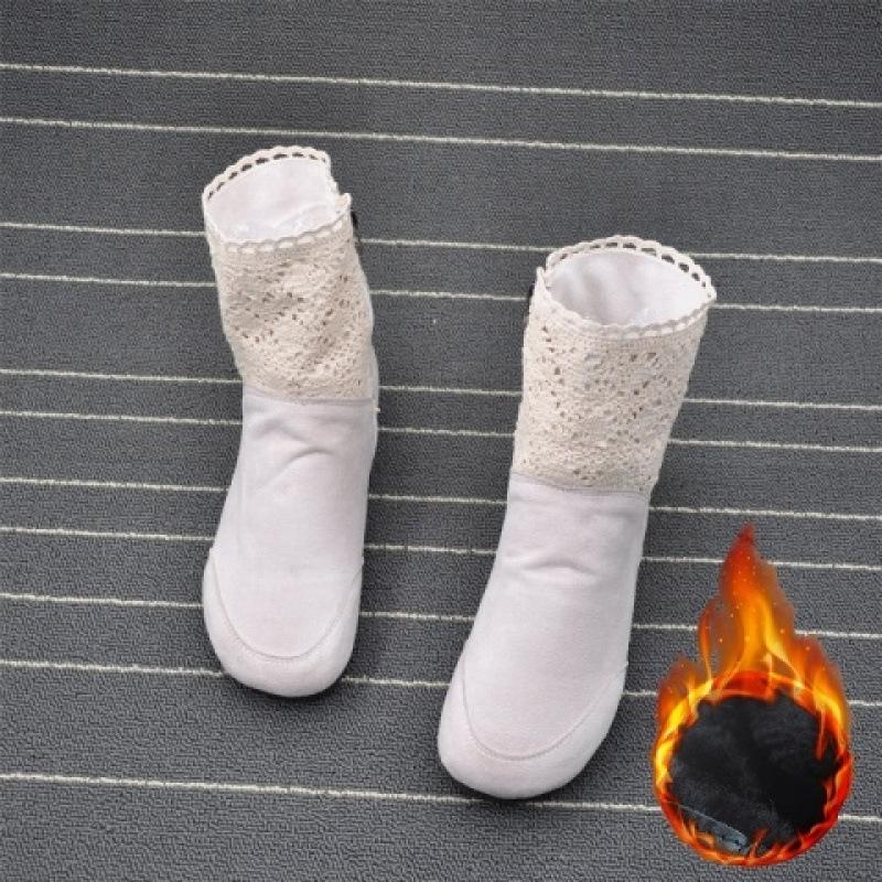 2025 New Autumn Mori Women's Flat-bottomed Martin Boots Women's High-top Retro Short Boots Side Zipper Hollow Tube Women's Boots Tide