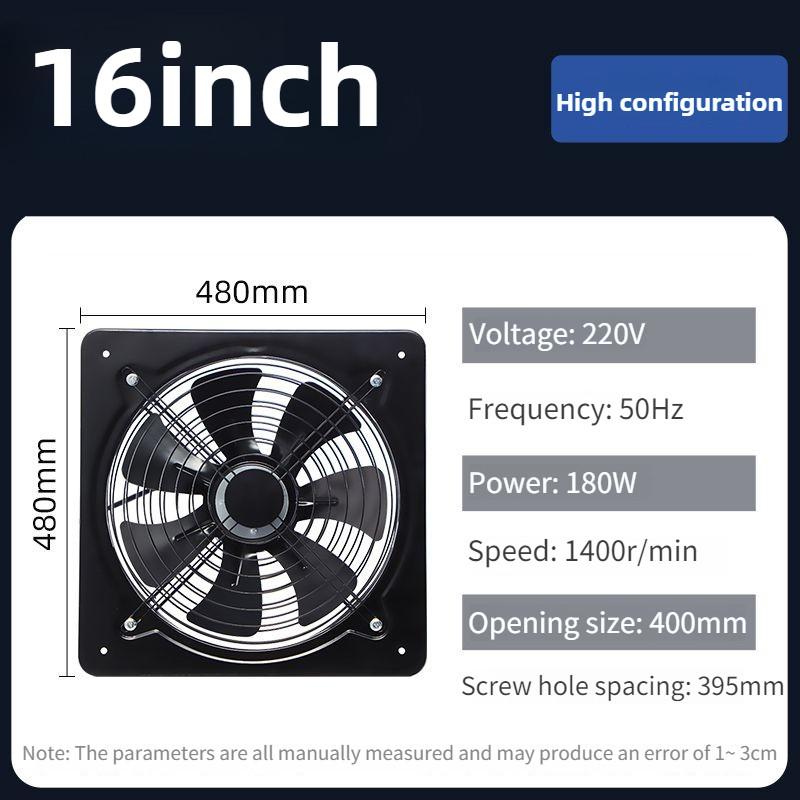 Kitchen Range Hood Powerful Industrial Iron Exhaust Fan Household Efficient Ventilation And Smoke Removal Device