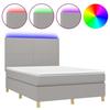 VidaXL Sommier à Lattes de Lit avec Matelas et LED, Lit Rembourré, Lit Double, Lit Adulte de Chambre à Coucher Intérieur, 3135269