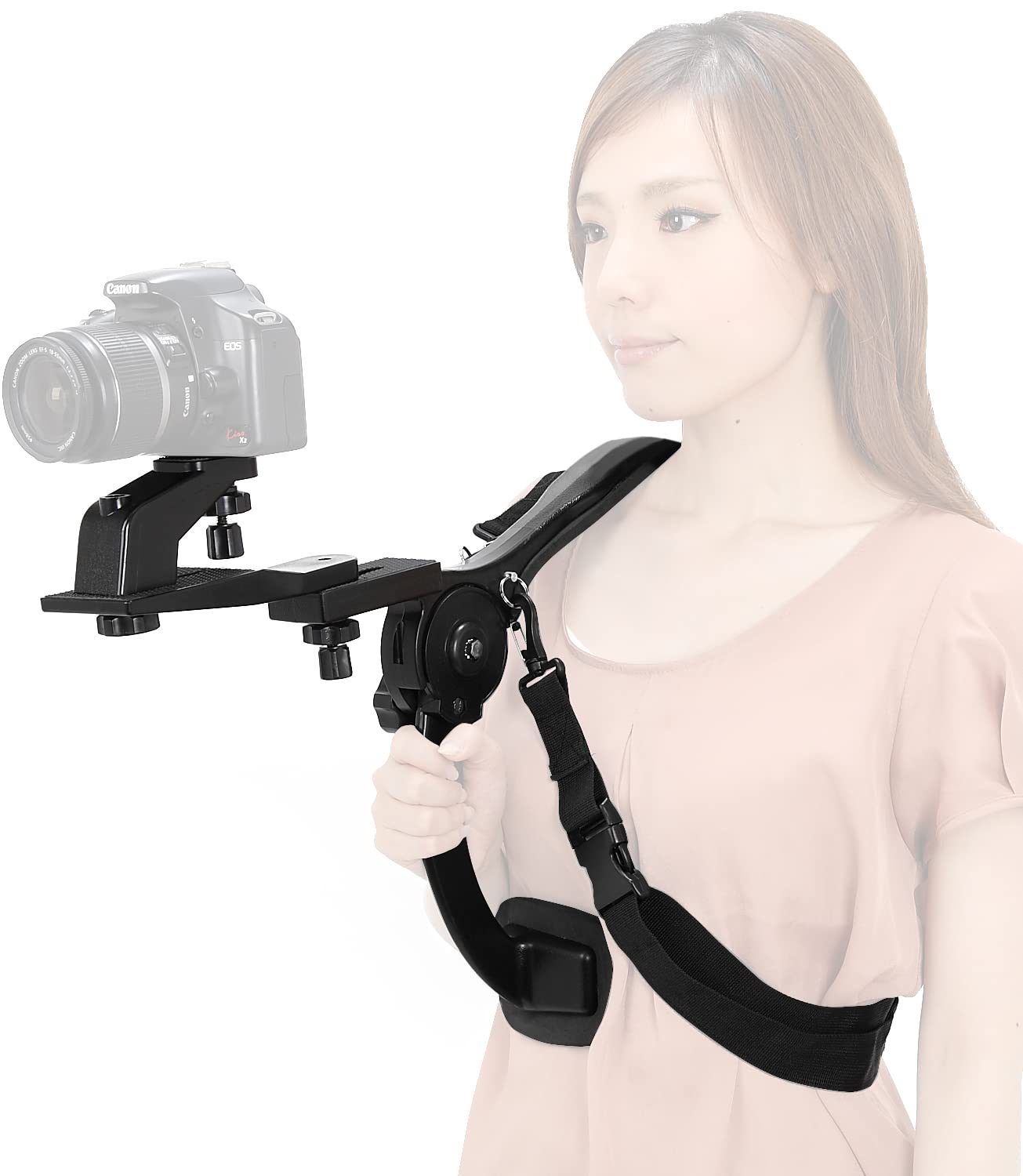 

(BLUE LOTUS) Video Camera Stand with Magic Cloth Set - For professional video shooting! Hands-free shoulder pad included. Japanese instruction manual