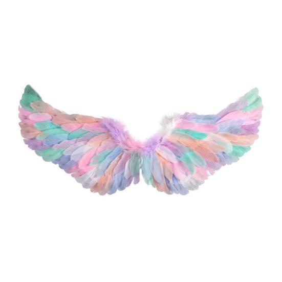 Angel Wings for Kids Girls Feather Angel Wings Costume with Headband Wand Halloween Cosplay Party Dress Up Props