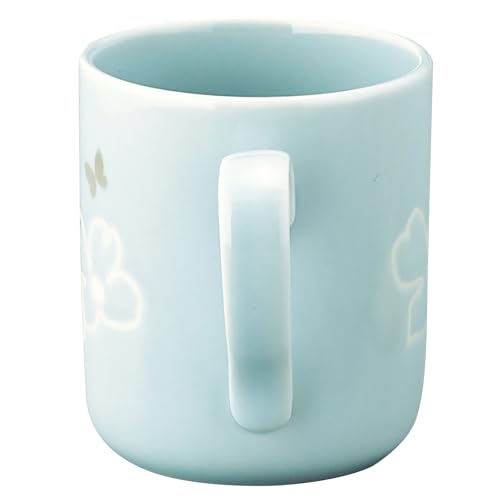 Hanae Mori "Fleur" Pair of Mugs, Approx. 300ml, Floral Design, Dishwasher and Microwave Safe, Perfect As a Gift or Wedding Gift, Made In Japan, MB6500