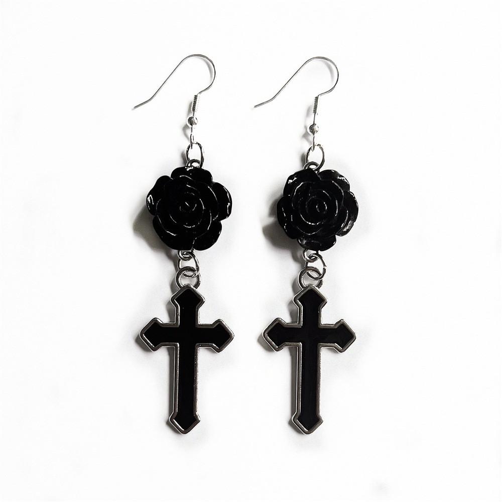 Dark Fashion Rose And Snake Animal Jewelry With Alloy Material For Womens Gothic Style