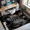 Custom Name LNTB002260915X1004==Zebra Printed Carpet,Rug for Office Chair Living Room Bedroom Kitchen Room Decor Gifts.