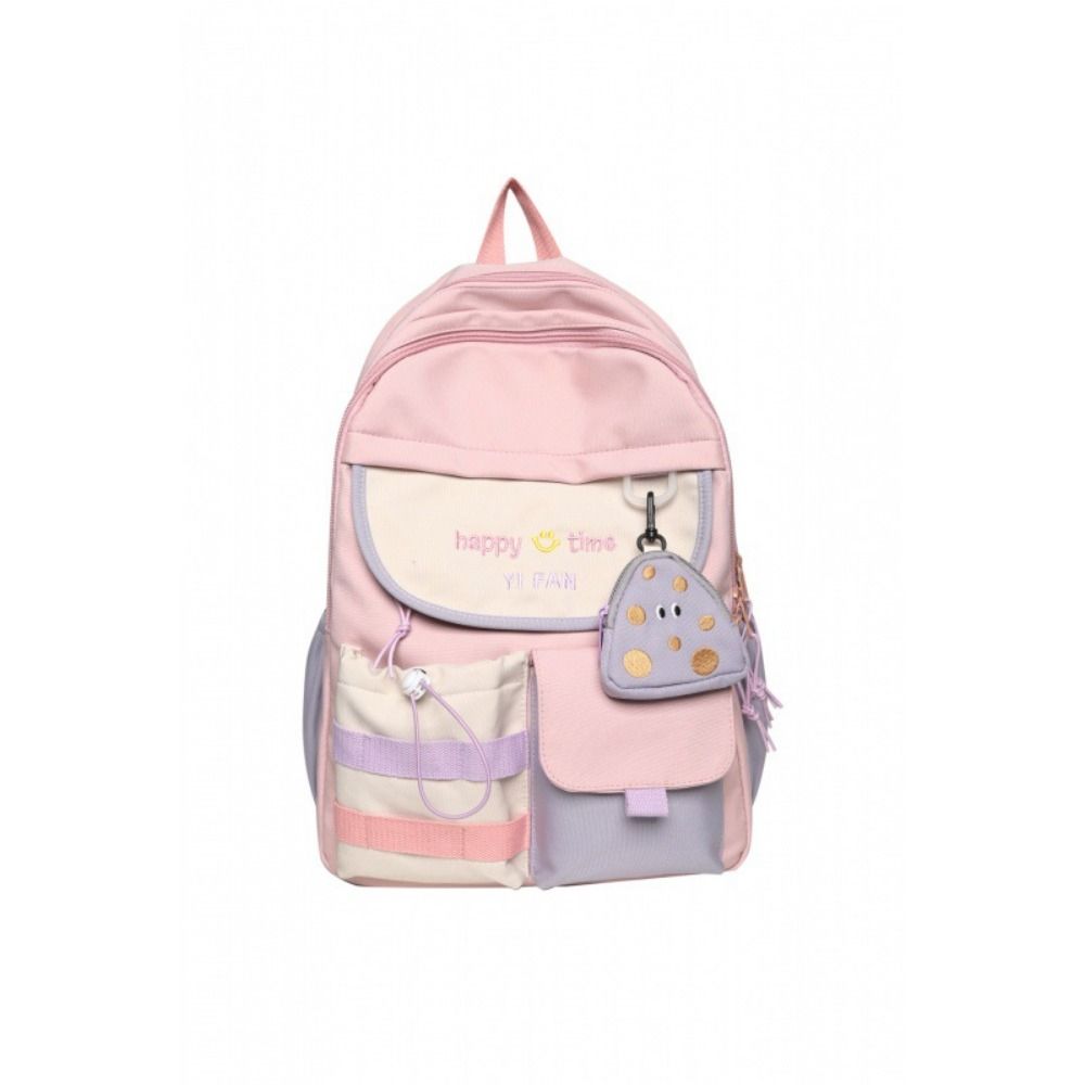 Cute College Backpacks Portable with Cheese Shaped Bag Cartoon School Bags Colorful Large Capacity Children's Backpack