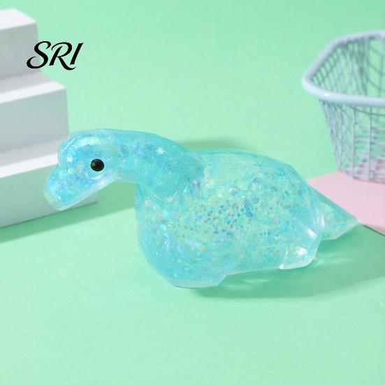 Stressabbau Knetball Dinosaurierform Spielzeug Glitzer Weich zum Kneten für Linderung Langsamer Rückprall Taktiles Fidget für Kinder und Erwachsene