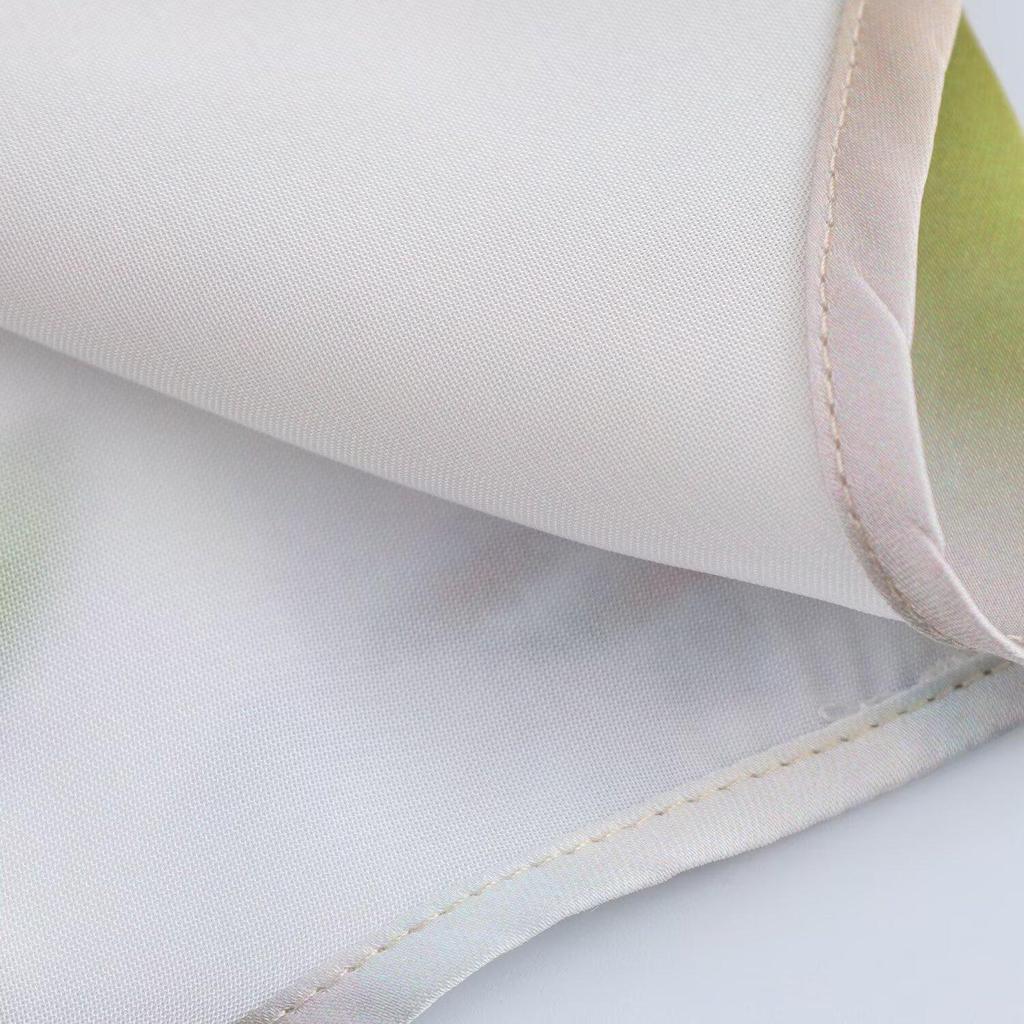 Spring 2025 Floral Print Satin Shirt for Women: Elegant, Casual, Lapel Design