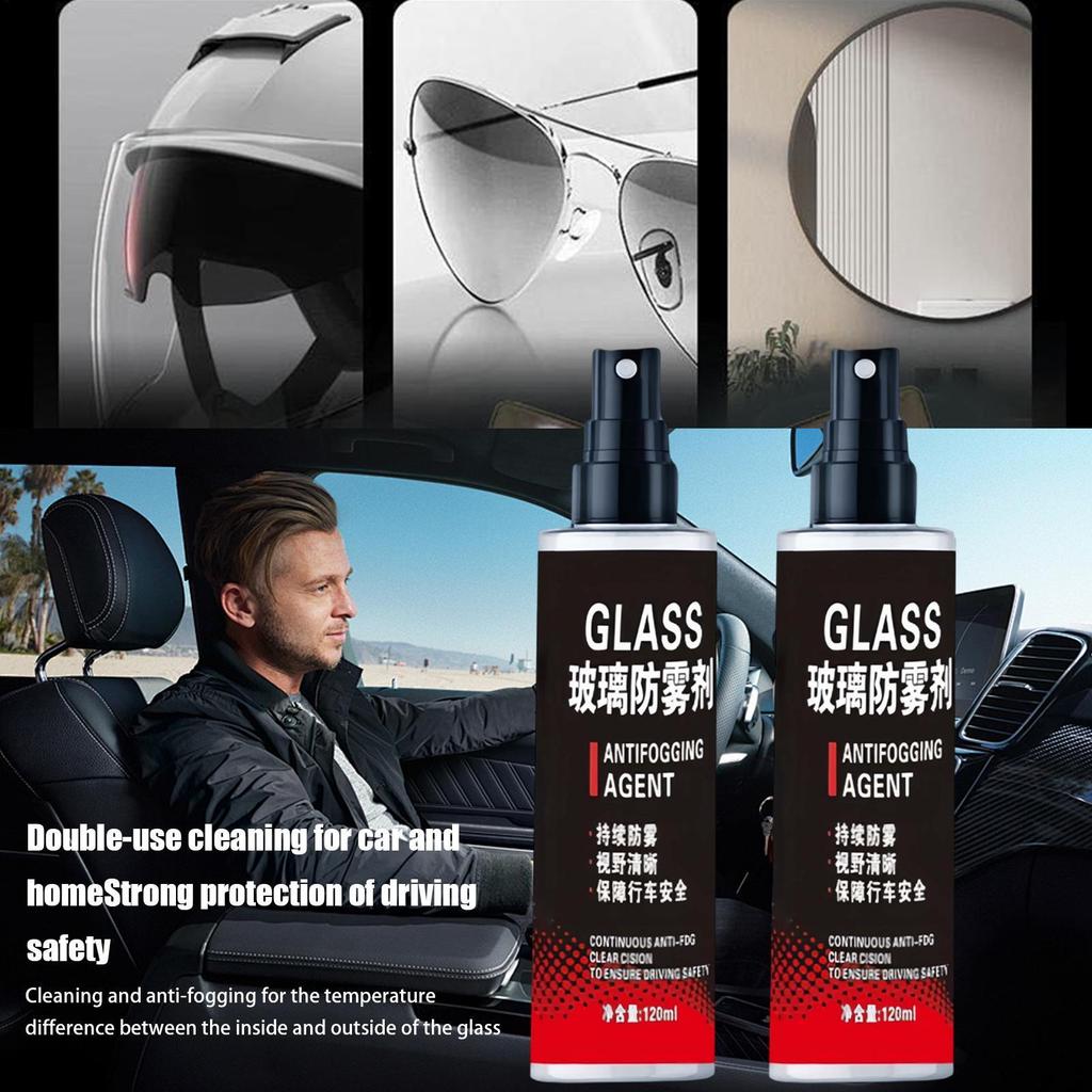 Anti-Beschlag für Auto-Windschutzscheibe 120ml Auto Außen Glaspflege Wasserdichter Entnebler-Spray für Fahrzeug-Windschutzscheibe Fenster Rückspiegel