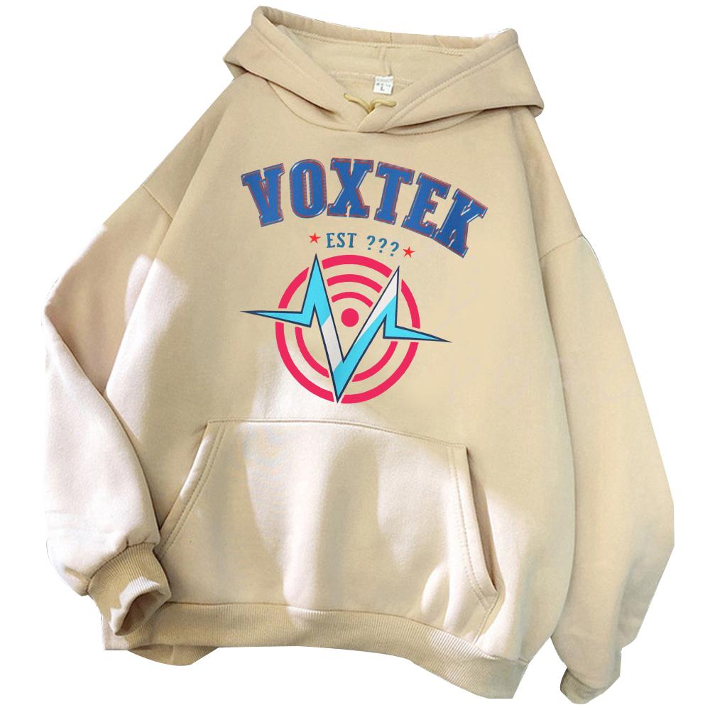 Hazbin Hotel VOX Retro Signal Logo Hoodie Man Woman Harajuku Long Sleeve Pullover Tops Sweatshirt Gift