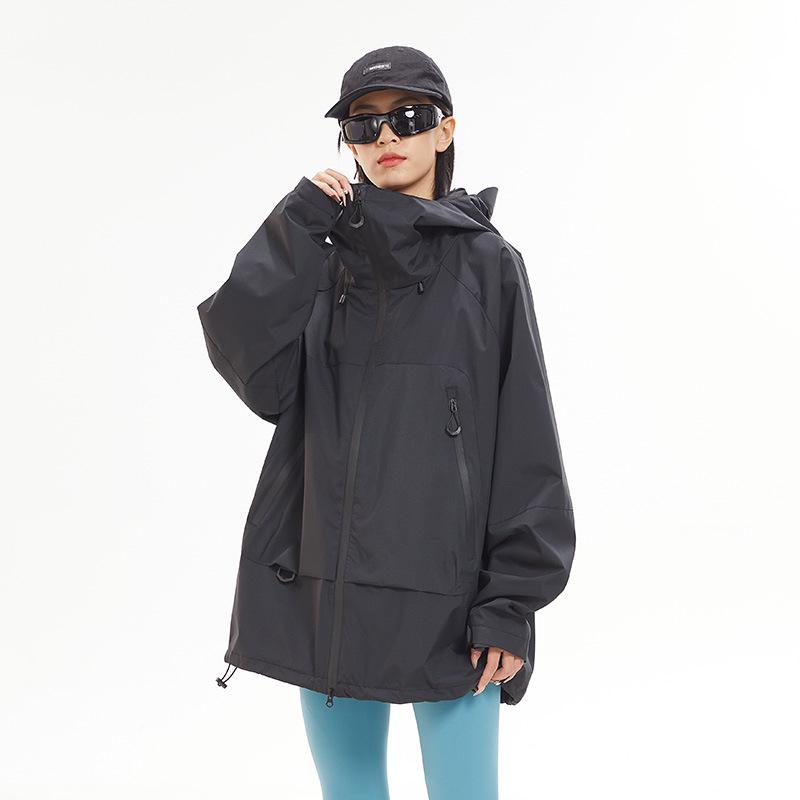 Unisex Autumn 2024 Windproof Waterproof Hiking Jacket: Stylish Single Layer Outdoor Windbreaker