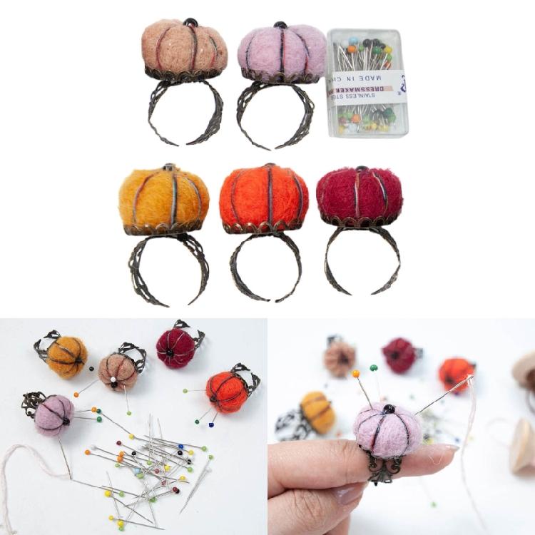 Pin Storage Holder Cushion Sewing Tools Sewing Pin Cushion Hand Ring Shaped Pad