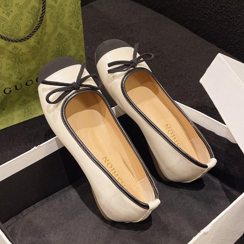 2024 New Round Toe Casual Sports Shoes Women's Moccasin Summer Candy Color Flat Bow Decorated Ballet Flats Loaf Zapatos Mujer