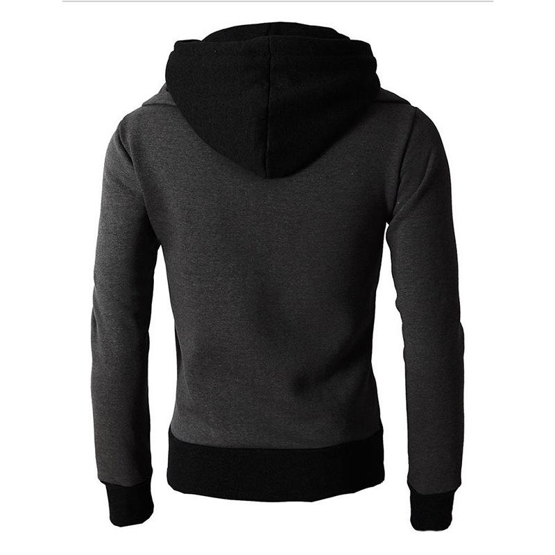 Men's Autumn & Winter Hooded Zipper Sweatshirt: Casual Sports Outdoor Fake Two-Piece Jacket