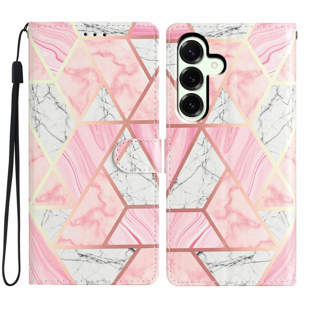 For Samsung Galaxy A17 Wallet Case PU Leather Pattern Printing Stand Phone Cover with Strap
