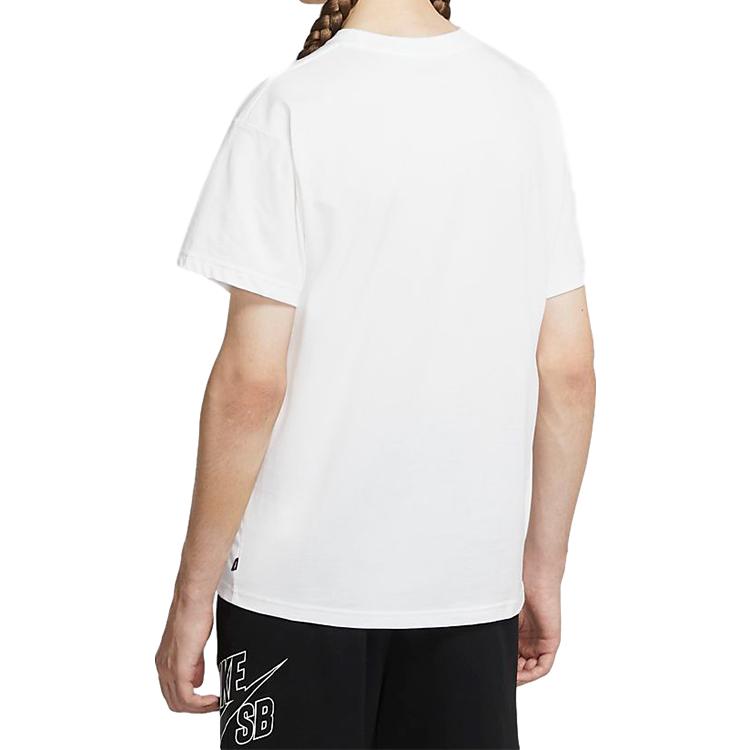 Nike SB Skateboard Bold Logo Athletic Short Sleeve T-Shirt Men Tops White CW1463-100