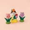 Decor Corporation Concombre Flower Cat Tulip Size Approx. W2.8 D2.7 H5 ZCB-38926