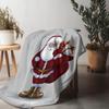TU Fluffy Santa Blanket Cozy Throw Sherpa Fleece Navidad Christmas Gift Festive Holiday Decor Warm Soft Bedspread Home Decor