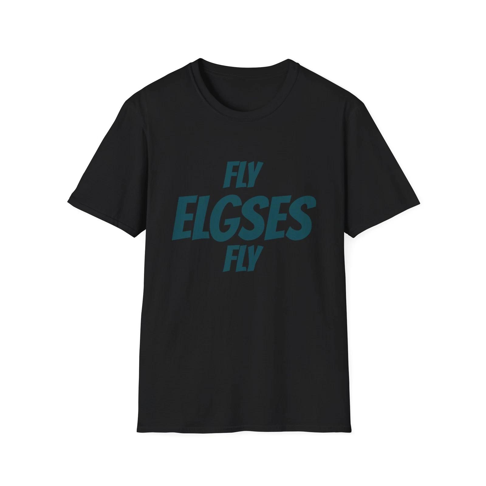 Funny Fly ELGES Fly Football Superbowl Eagles Fan Softstyle T-Shirt - Black L