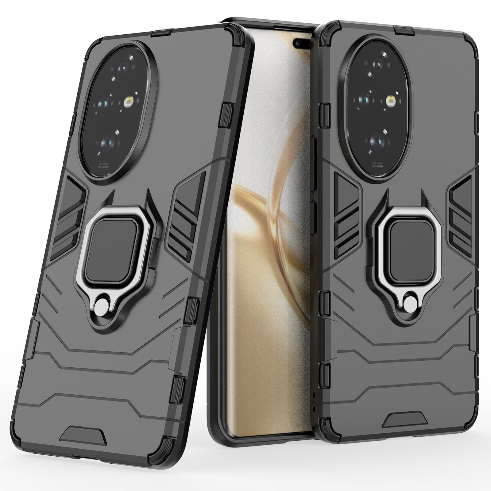 

For Honor 200 Pro 5G Case Ring Kickstand PC+TPU Anti-Scratch Phone Cover Red